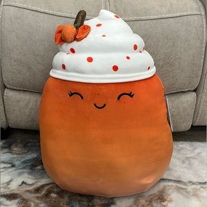 🎃Squishmallows Pumpkin Spice Latte Kendla 16+” HTF! Halloween/Fall Squishmallow